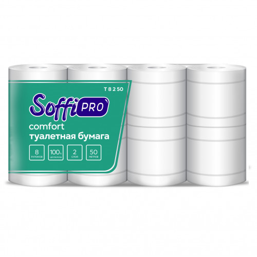 10900980 Туалетная бумага SoffiPRO Comfort, 2 сл., 50 м.