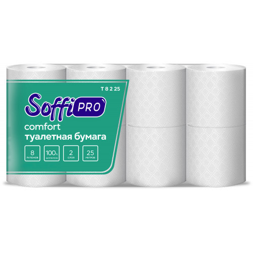 10900981 Туалетная бумага SoffiPRO Comfort, 2 сл., 25 м.