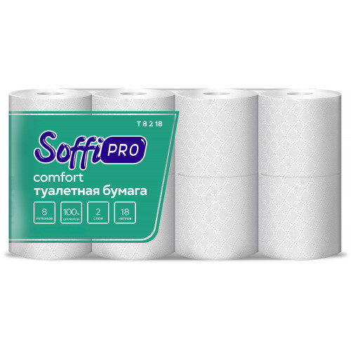 10900983 Туалетная бумага SoffiPRO Comfort, 2 сл., 18 м.