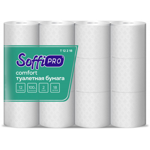 10900984 Туалетная бумага SoffiPRO Comfort, 2 сл., 18 м.