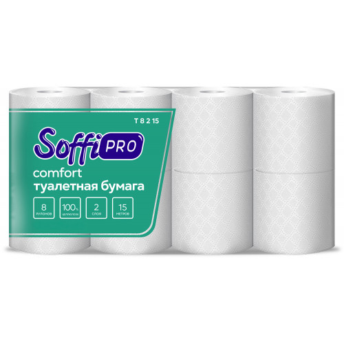 10900985 Туалетная бумага SoffiPRO Comfort, 2 сл., 15 м.