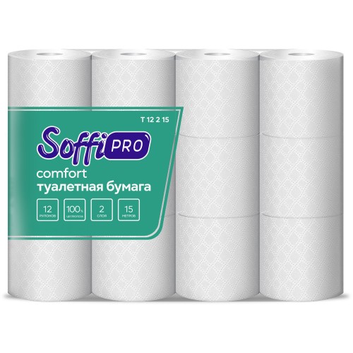 10900986 Туалетная бумага SoffiPRO Comfort, 2 сл., 15 м.