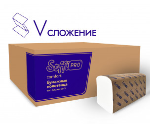 Бумажные полотенца SoffiPRO V-сложение, 2 сл., 200 л.