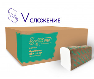 Бумажные полотенца SoffiPRO V-сложение, 1 сл., 250 л.
