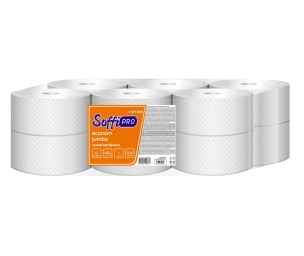 Туалетная бумага SoffiPRO Econom, 1 сл., 200 м., 12 рул.