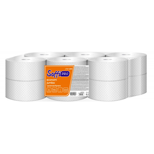 10901494 Туалетная бумага SoffiPRO Econom, 1 сл., 200 м.