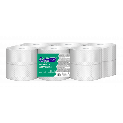 10901544 Туалетная бумага SoffiPRO comfort, 2 сл., 170 м.