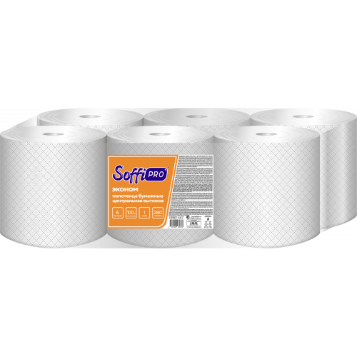 10901547 Полотенца бумажные SoffiPRO эконом, 1 сл.